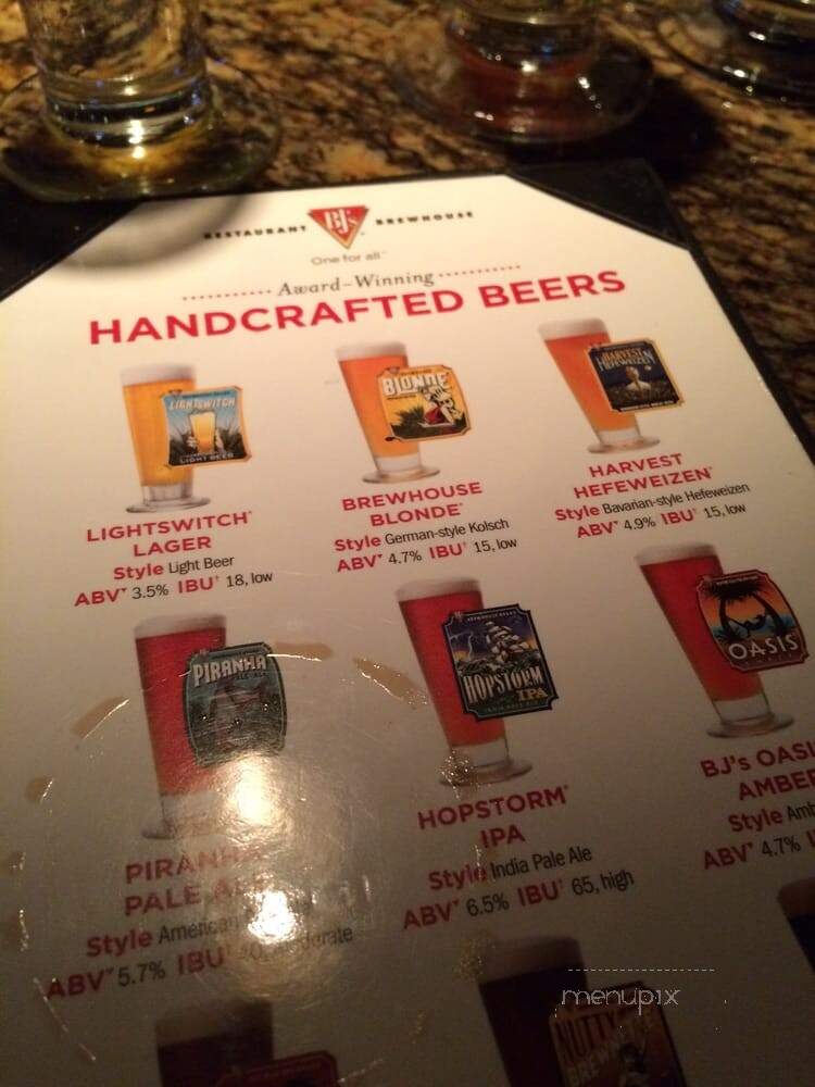 BJ's Restaurant Brewhouse - Dublin, OH menu_pic