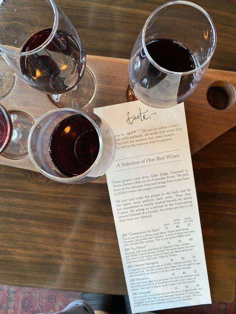 Enso Winery - Portland, OR menu_pic