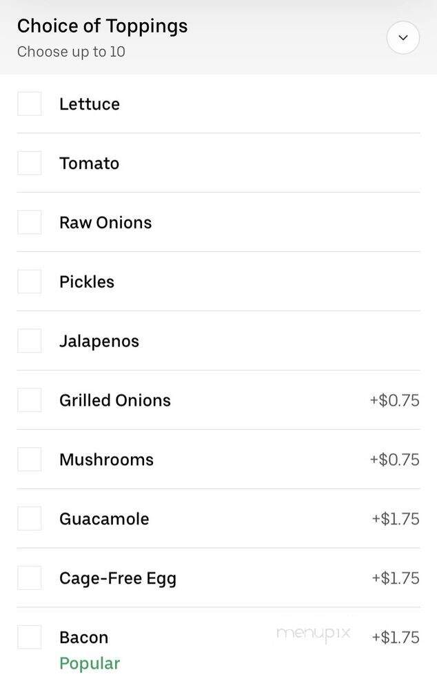 Elevation Burger - Willow Grove, PA menu_pic