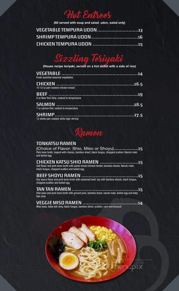 Temaki Sushi Bar - Philadelphia, PA menu_pic