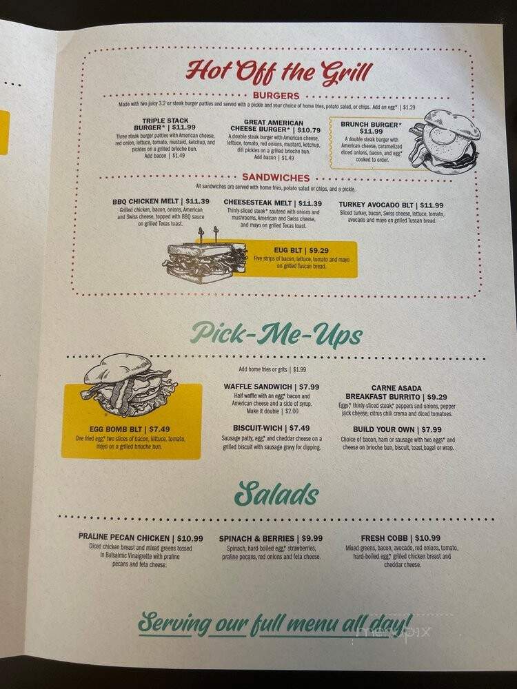 Eggs Up Grill - Myrtle Beach, SC menu_pic