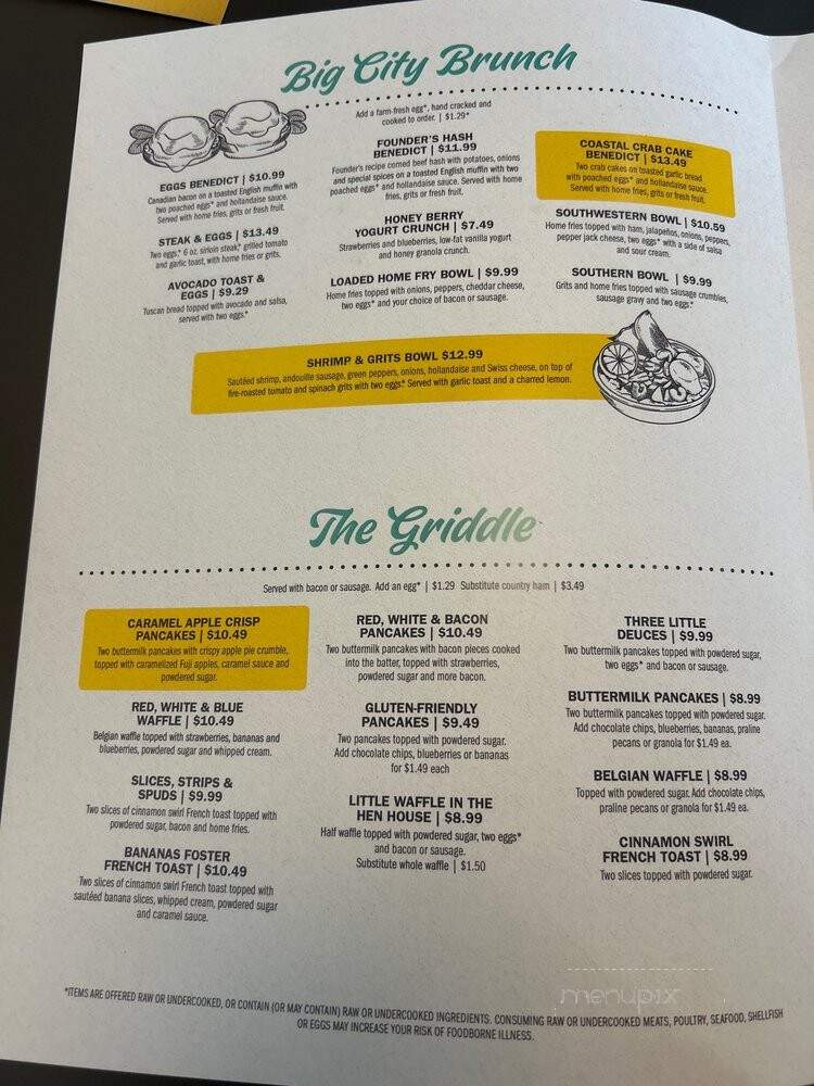 Eggs Up Grill - Myrtle Beach, SC menu_pic