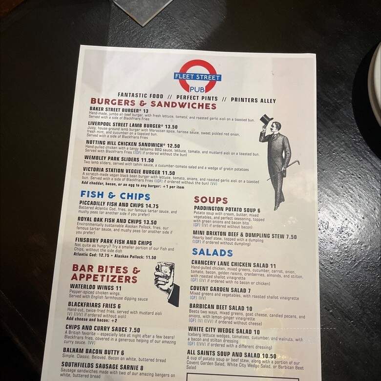 Fleet Street - Nashville, TN menu_pic