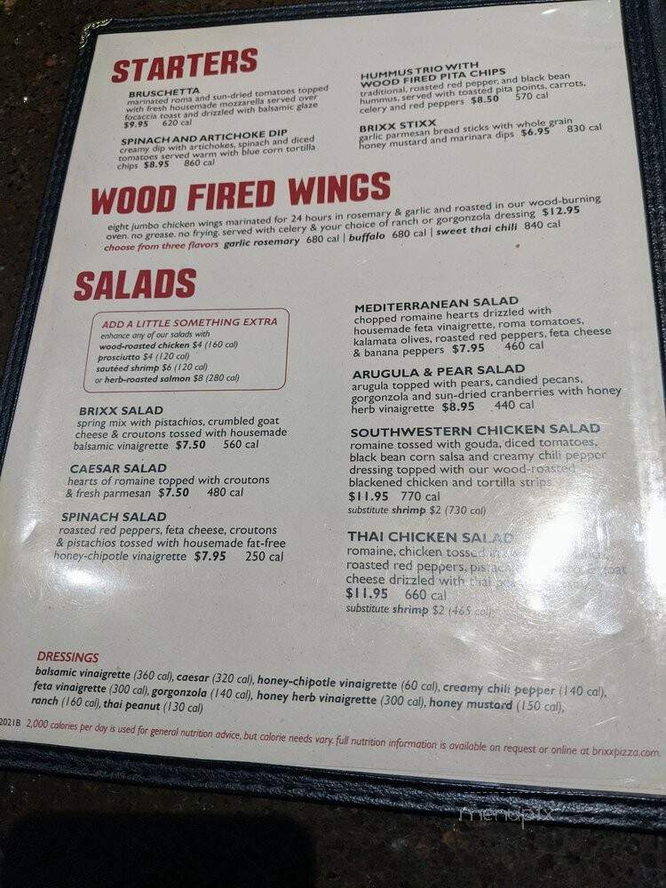 Brixx Wood Fired Pizza - Franklin, TN menu_pic