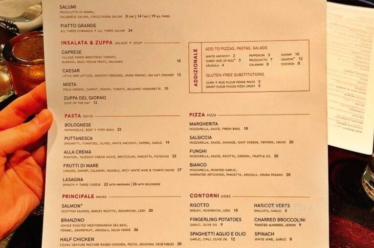 Gusto Italian Kitchen + Wine Bar - Austin, TX menu_pic