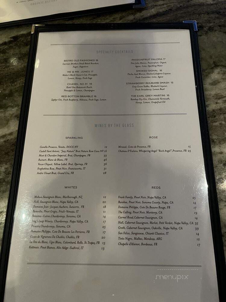 Bistro 31 - Dallas, TX menu_pic