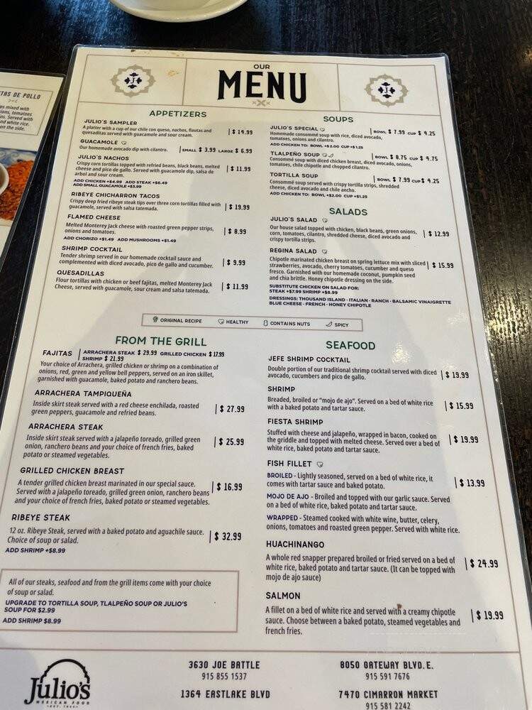Julio's Cafe Corona - El Paso, TX