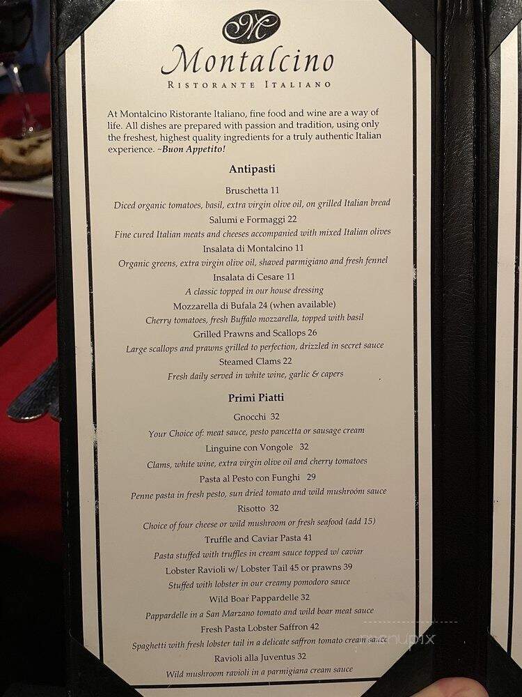 Montalcino Ristorante Italiano - Issaquah, WA menu_pic
