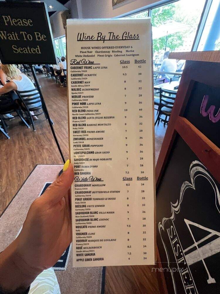 4 Sisters Wine Bar and Tapas Restaurant - La Crosse, WI menu_pic