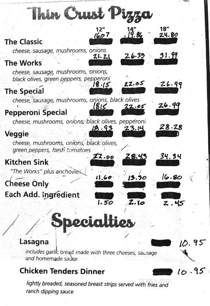 Caradaro Club - Milwaukee, WI menu_pic