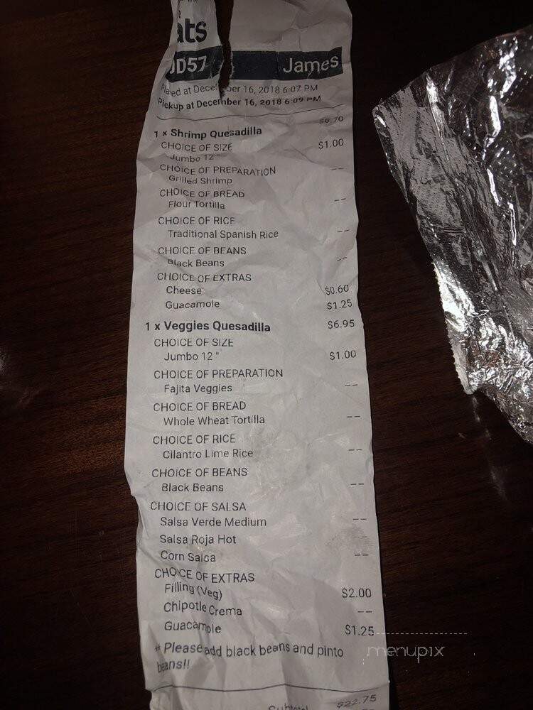 Los Amigos - West Roxbury, MA menu_pic