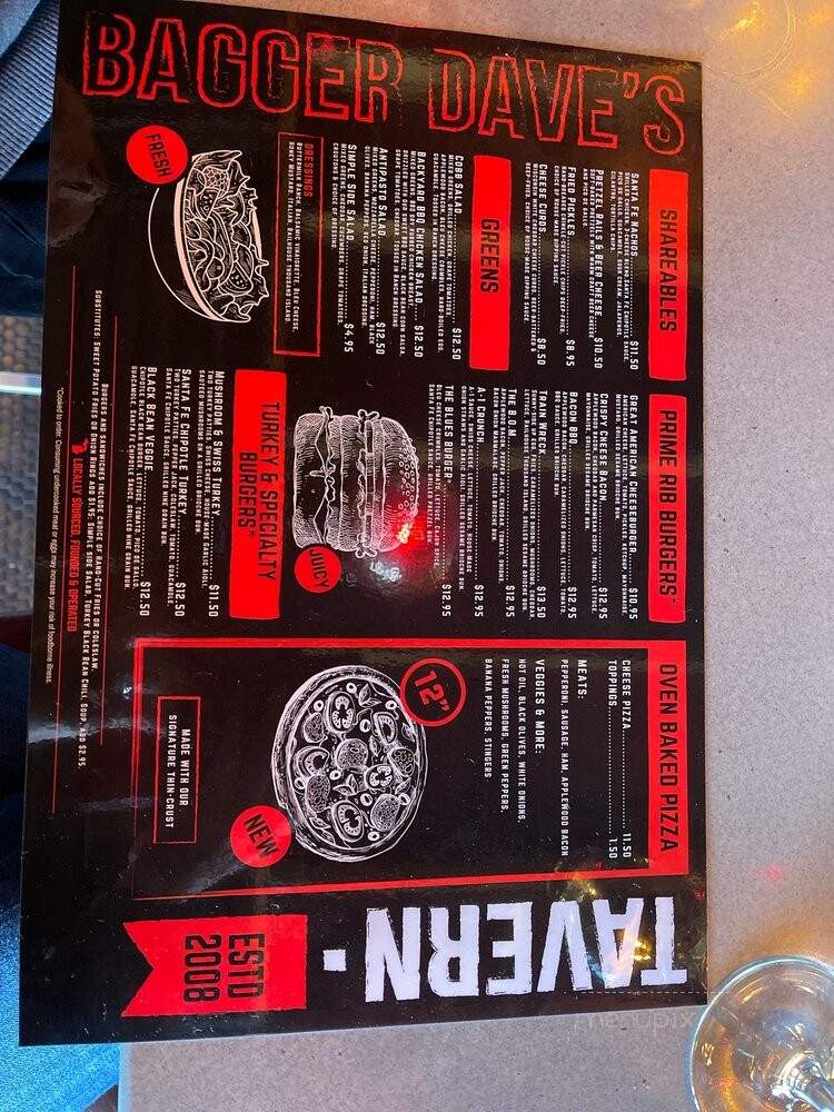 Bagger Dave's Legendary Burger Tavern - Grand Rapids, MI menu_pic