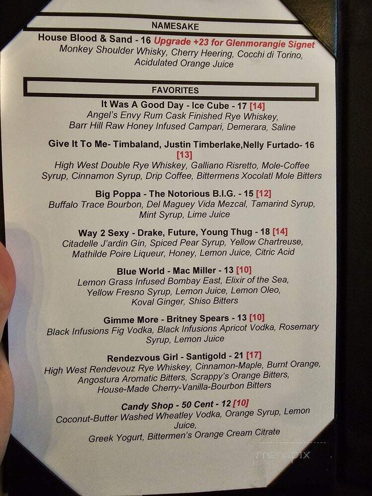 Blood Sand - Saint Louis, MO menu_pic