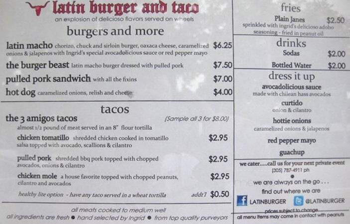 Latin Burger Taco - Food Truck - Miami, FL