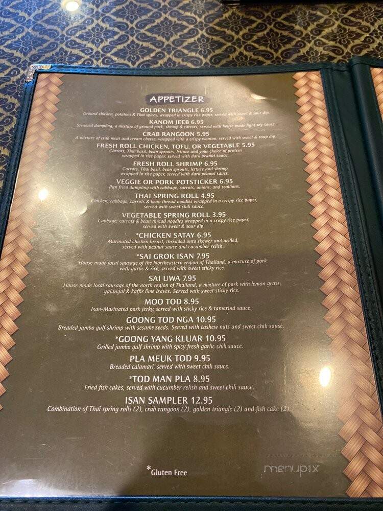 Isan Thai Restaurant - Sarasota, FL menu_pic