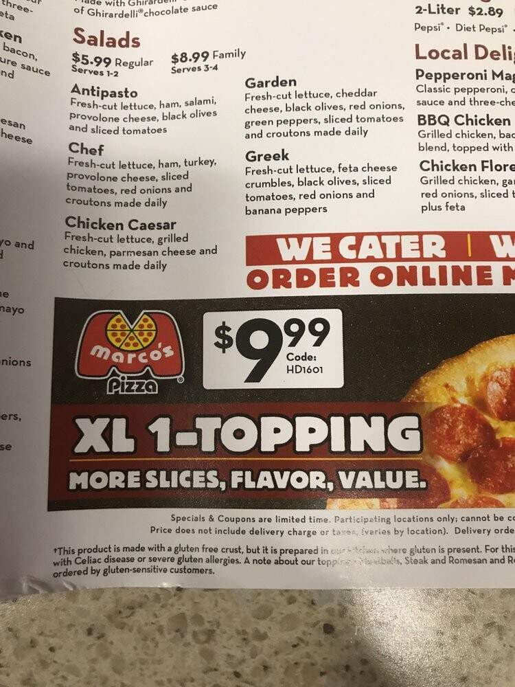 Marco's Pizza - Ocoee, FL menu_pic