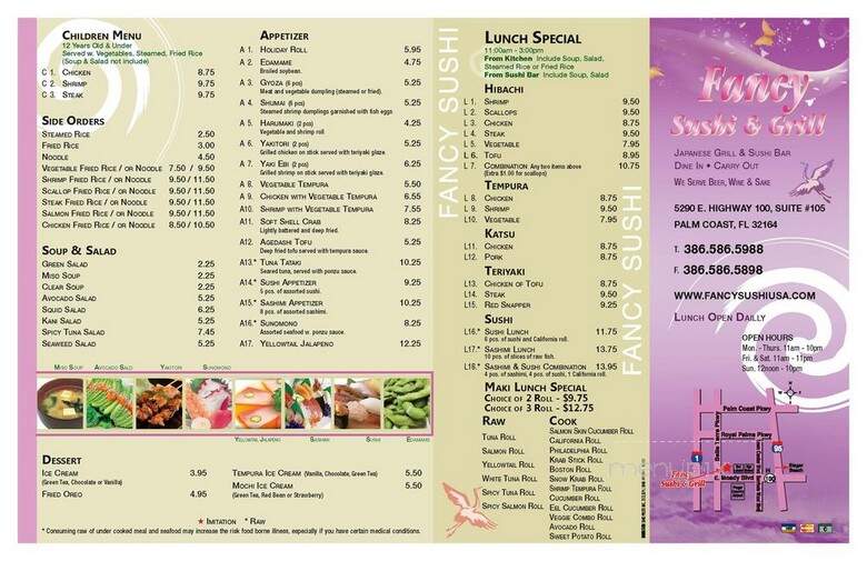 Fancy Sushi Grukk - Palm Coast, FL menu_pic