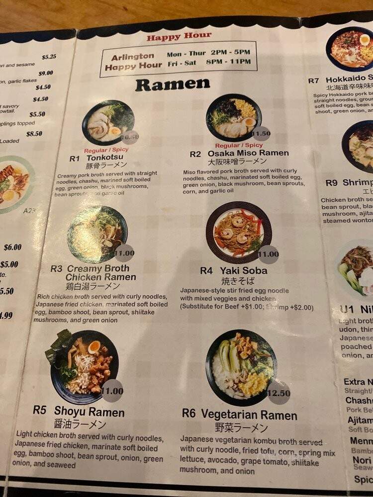 Ninja Sushi and Grill - Arlington, TX menu_pic