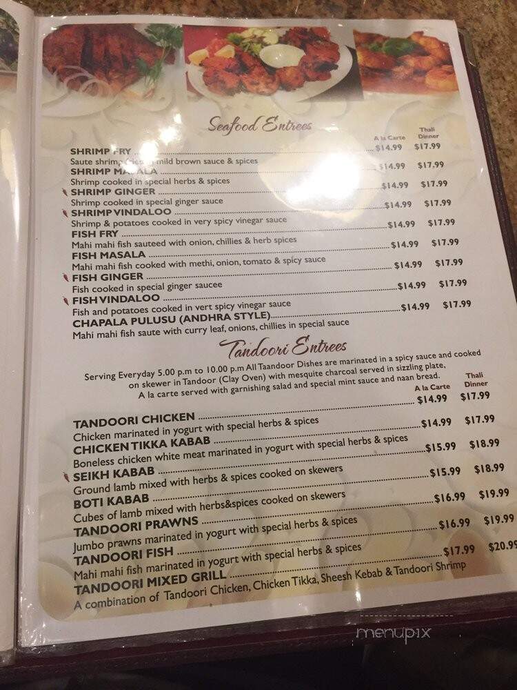 Vindu Indian Cuisine - Dallas, TX menu_pic