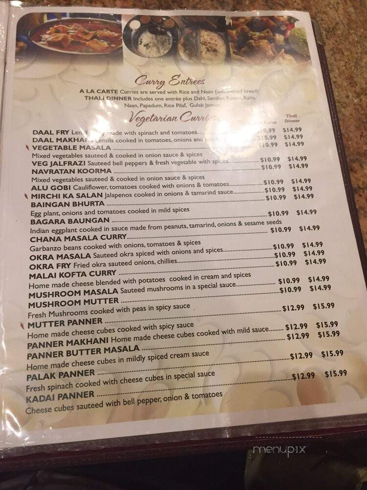 Vindu Indian Cuisine - Dallas, TX menu_pic