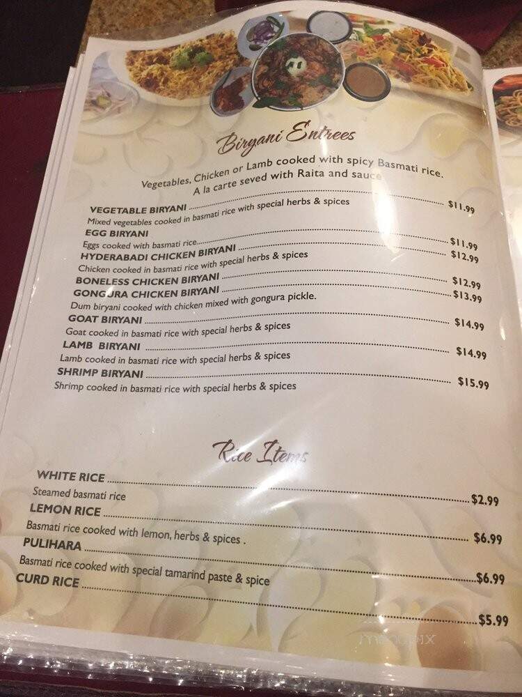 Vindu Indian Cuisine - Dallas, TX menu_pic