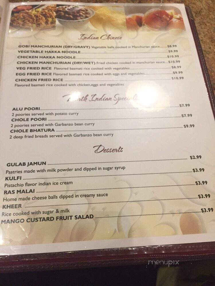 Vindu Indian Cuisine - Dallas, TX menu_pic