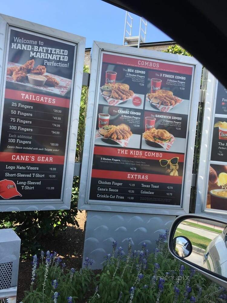 Raising Cane's - Lewisville, TX menu_pic
