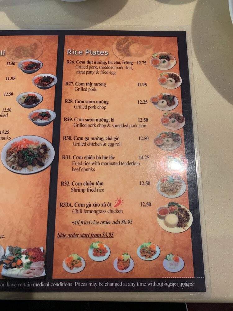 VN Pho - Morrow, GA menu_pic