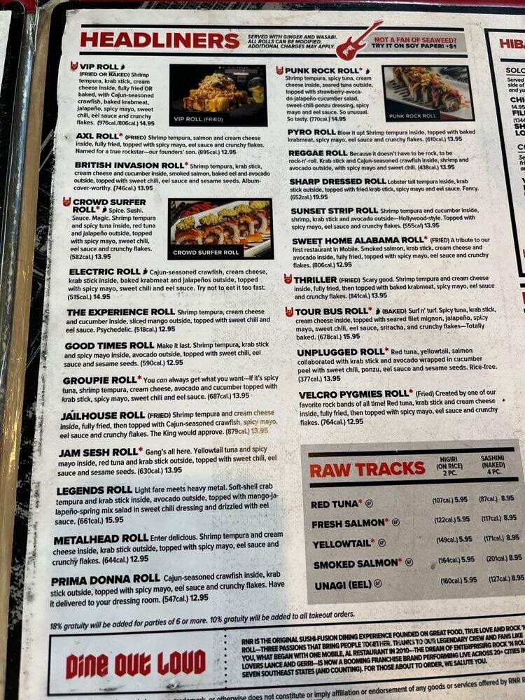 Rock-n-Roll Sushi - Trussville, AL menu_pic