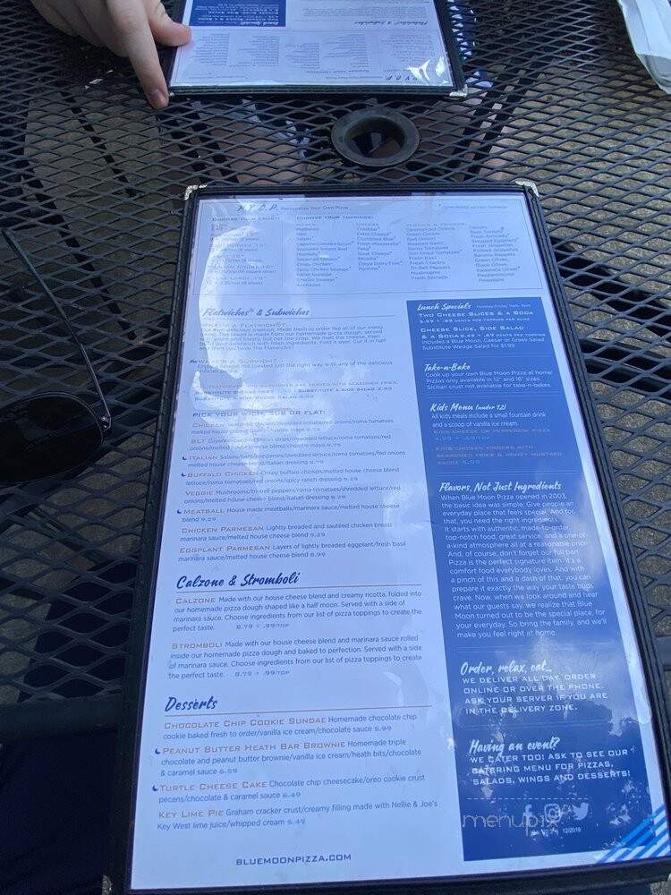 Blue Moon Pizza - Atlanta, GA menu_pic