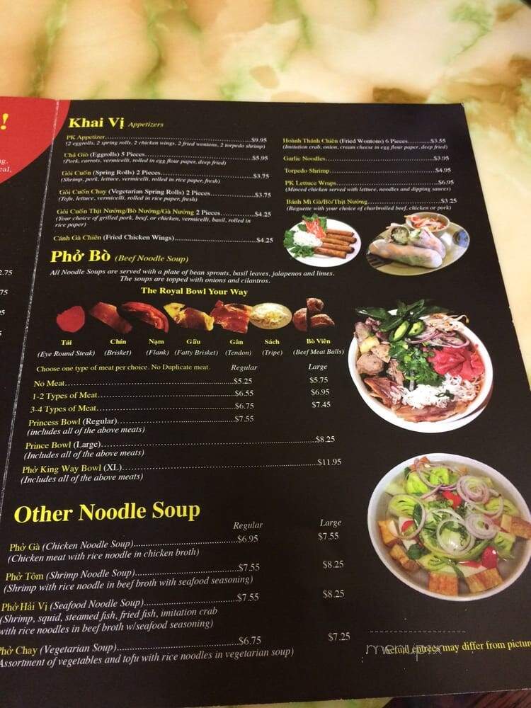 Pho King Way - Carson, CA menu_pic