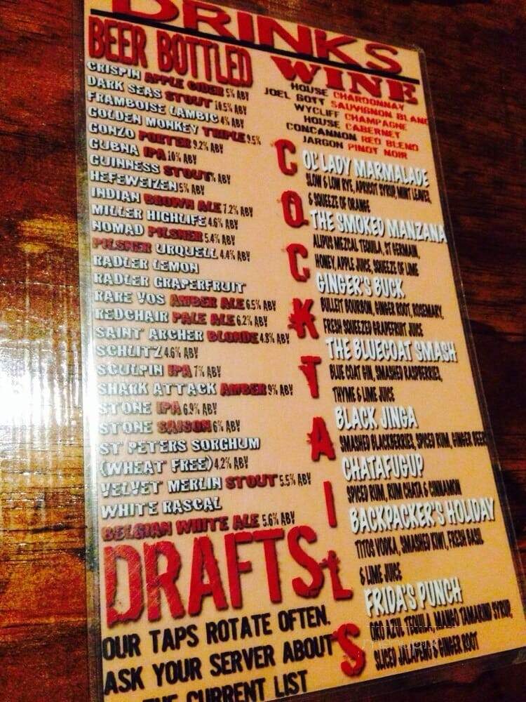 The Escondite - Los Angeles, CA menu_pic