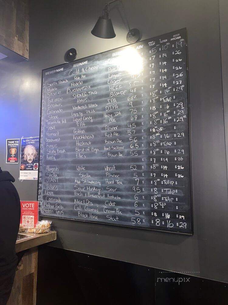 Dog Haus - Pasadena, CA menu_pic