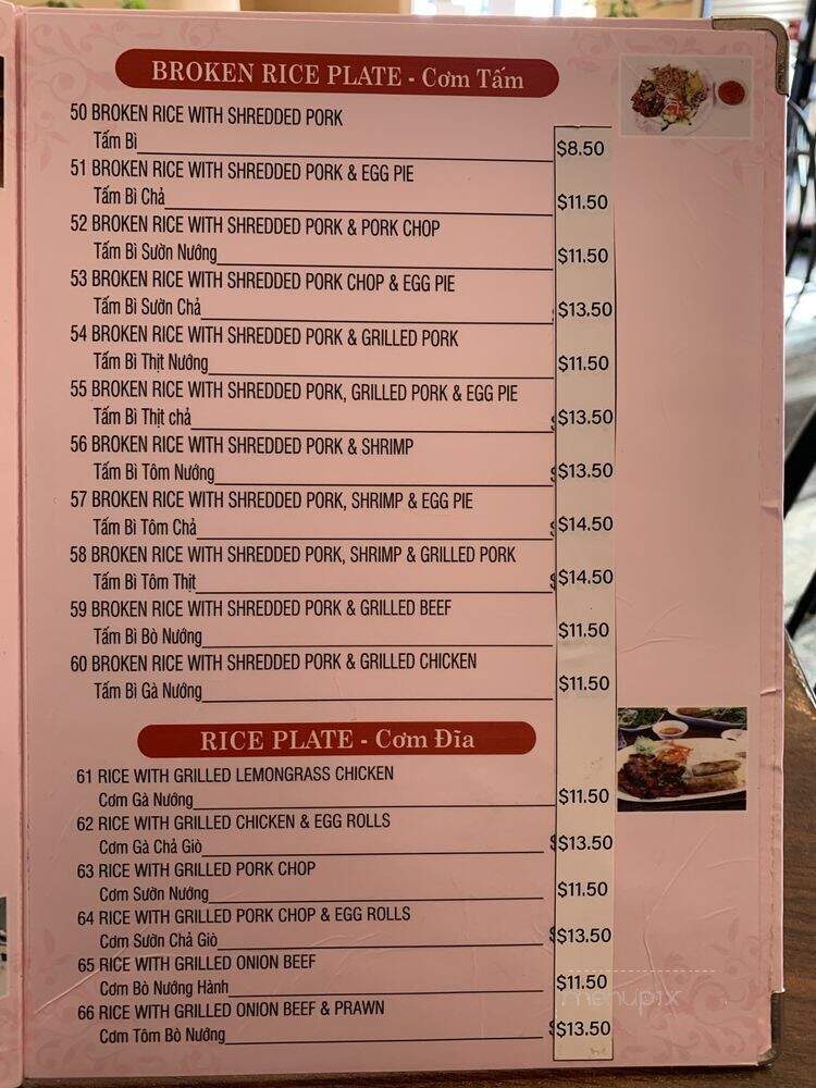 Saigon 2 - Rio Rancho, NM menu_pic