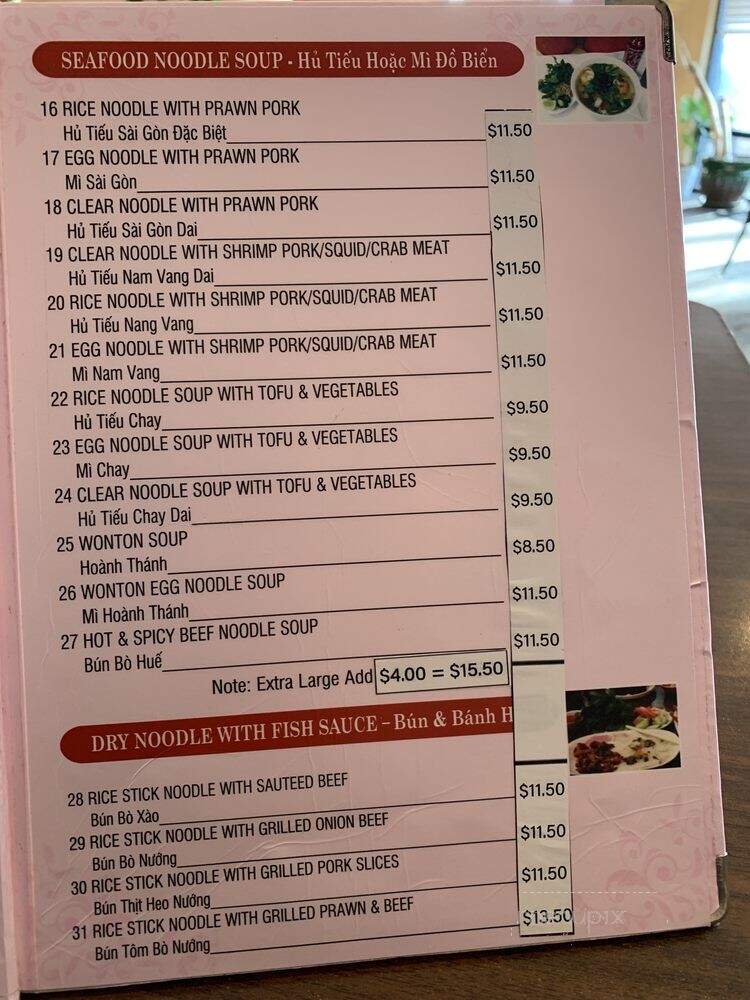 Saigon 2 - Rio Rancho, NM menu_pic