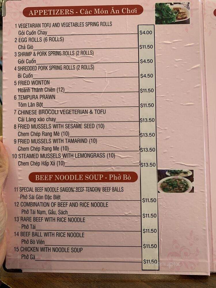 Saigon 2 - Rio Rancho, NM menu_pic