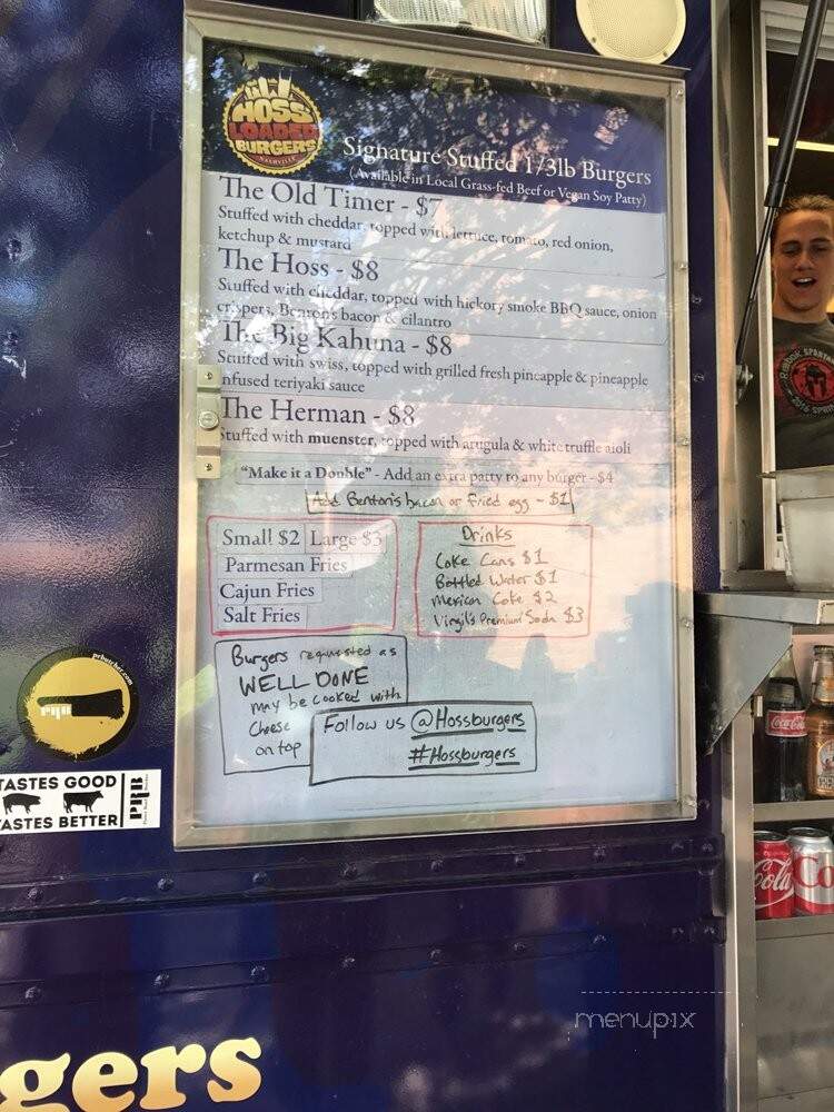 Hoss' Loaded Burger - Food Truck - Nashville, TN menu_pic