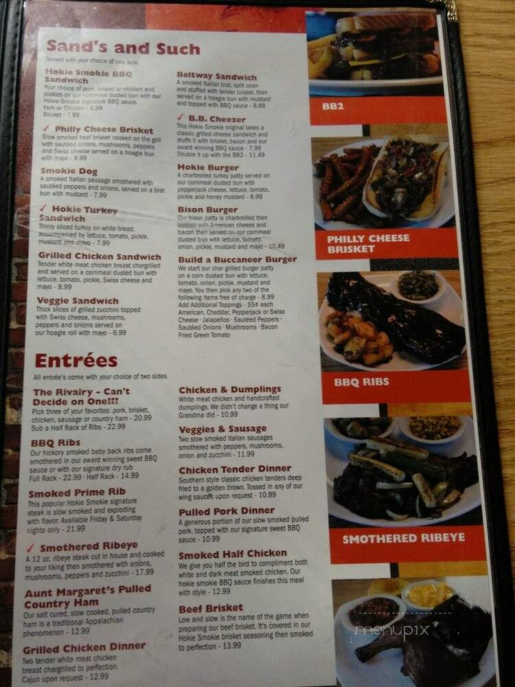 Hokie Smokie - Johnson City, TN menu_pic
