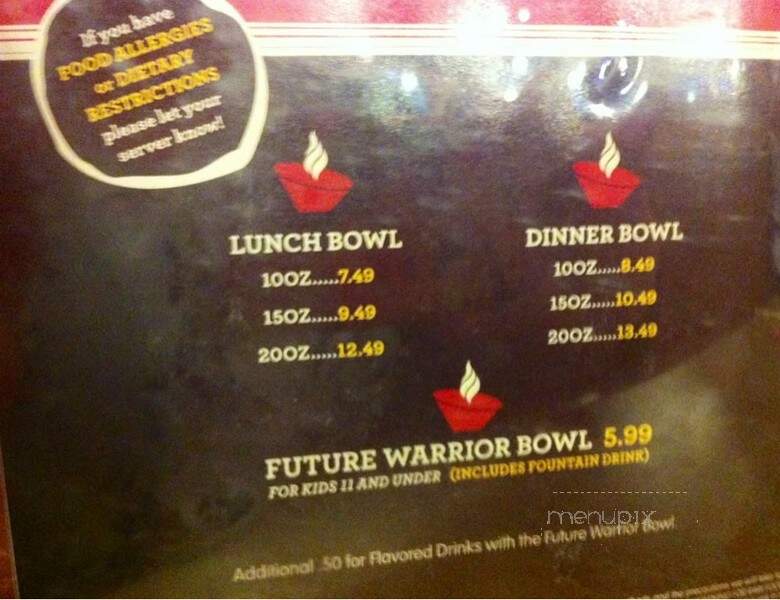 Genghis Grill - Englewood, CO menu_pic