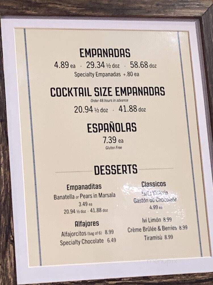 Maria Empanada - Lakewood, CO menu_pic
