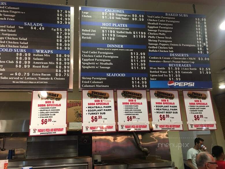 Paesans Pizza - Latham, NY menu_pic