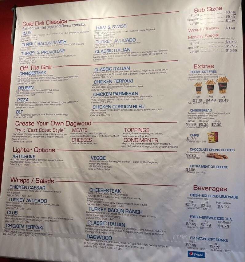 Penn Station East Coast Subs - Grand Rapids, MI menu_pic