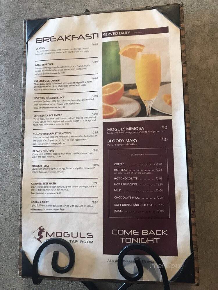 Moguls Ice Bar - Lutsen, MN menu_pic