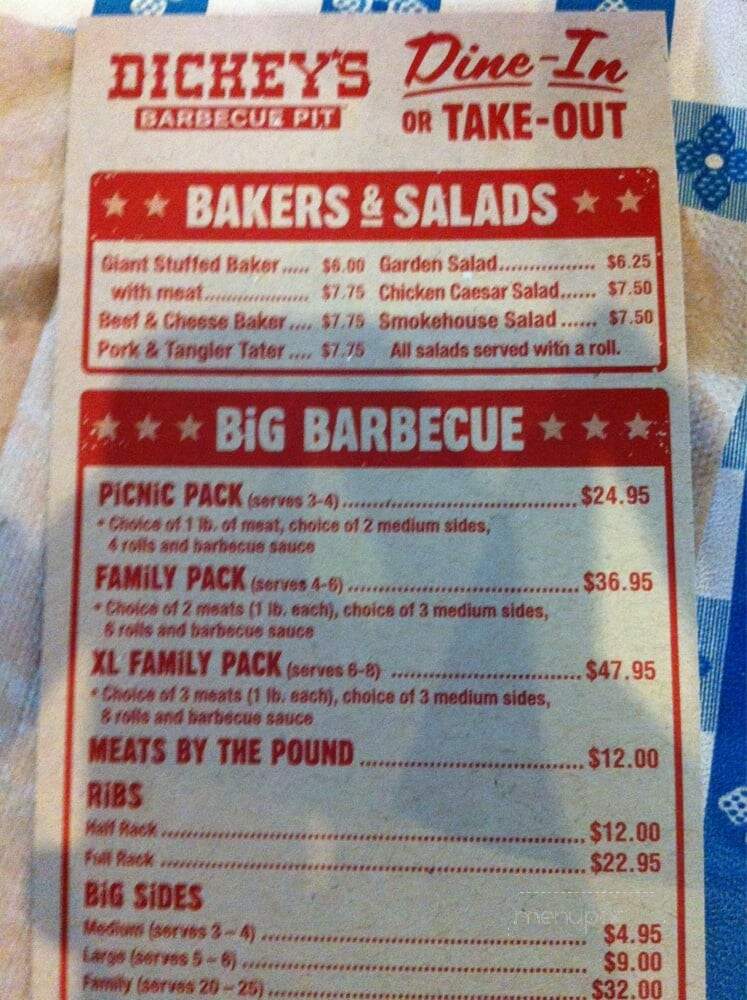 Dickey's Barbecue Pit - Madison, WI menu_pic