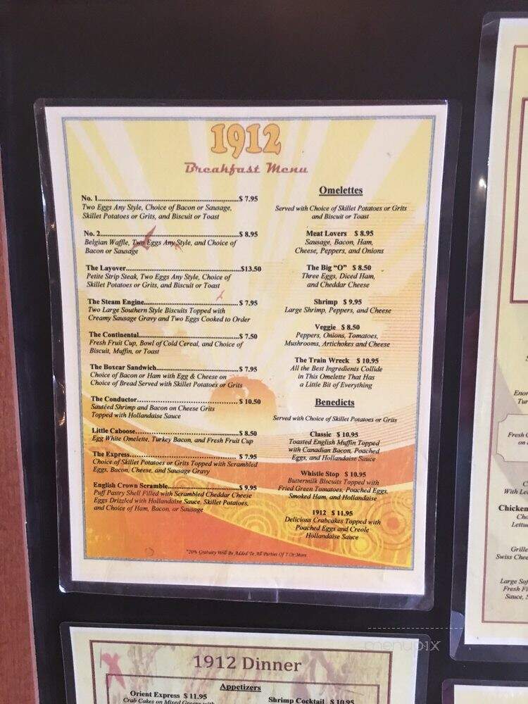 1912 Restaurant - Pensacola, FL menu_pic