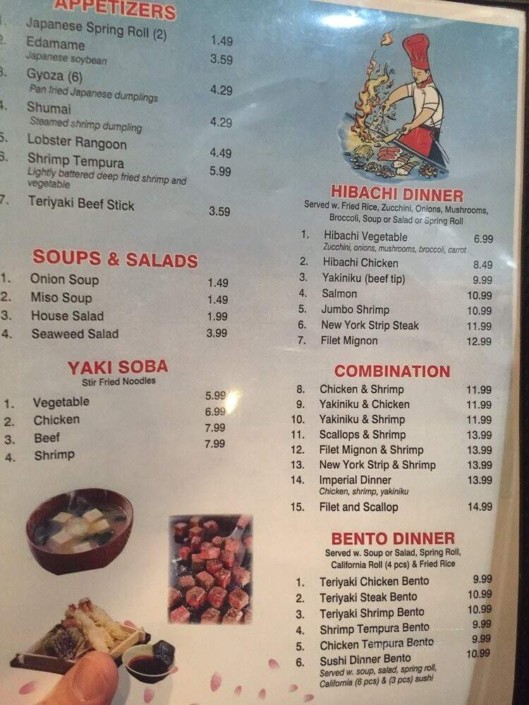 Yamato Steak House of Japan - Lucedale, MS menu_pic
