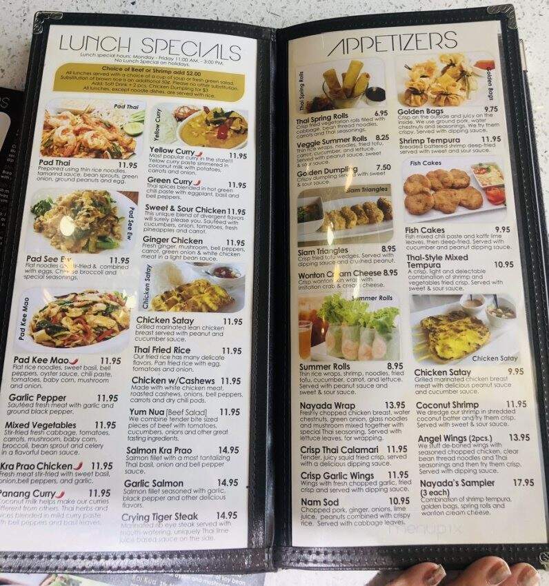 Nayada Thai Cuisine - Lakewood, CA menu_pic