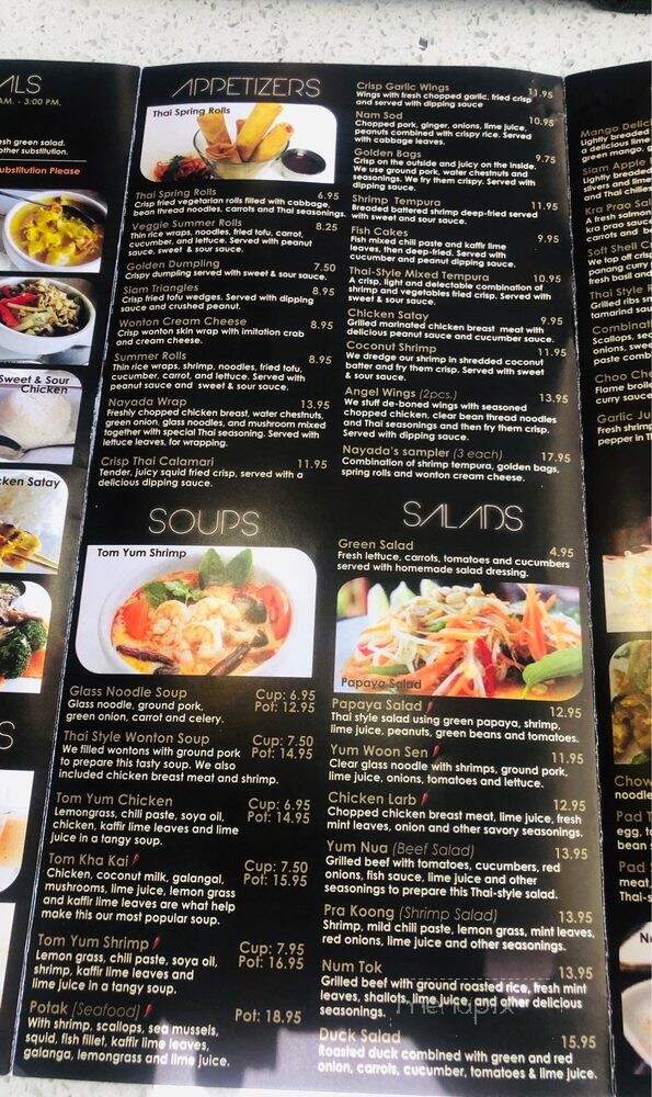 Nayada Thai Cuisine - Lakewood, CA menu_pic