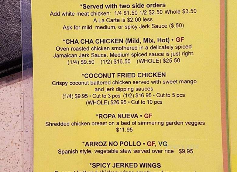 Cha Cha Chicken - Northridge, CA menu_pic