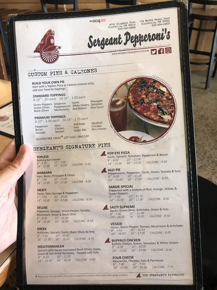 Sergeant Pepperoni's Pizzeria - Knoxville, TN